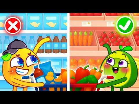 Healthy vs Unhealthy Food | Learn Healthy Eating Habits for Kids | Good Habits PP Stories 🥑✨
