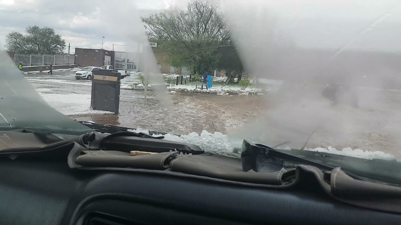 Today's cloudburst and hailstorm, Klerksdorp.