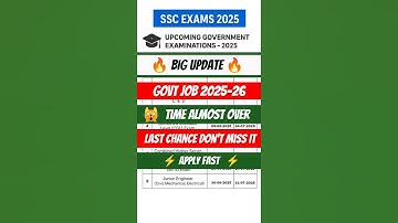 📢 SSC Exam Updated 📅2025 Released!|apply now Quick Update #sscchsl  #ssc#ssccgl#sscgd #sscmts