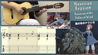 nausicaa requiem / nausicaa of the valley of the wind (guitar) [notation   tab]