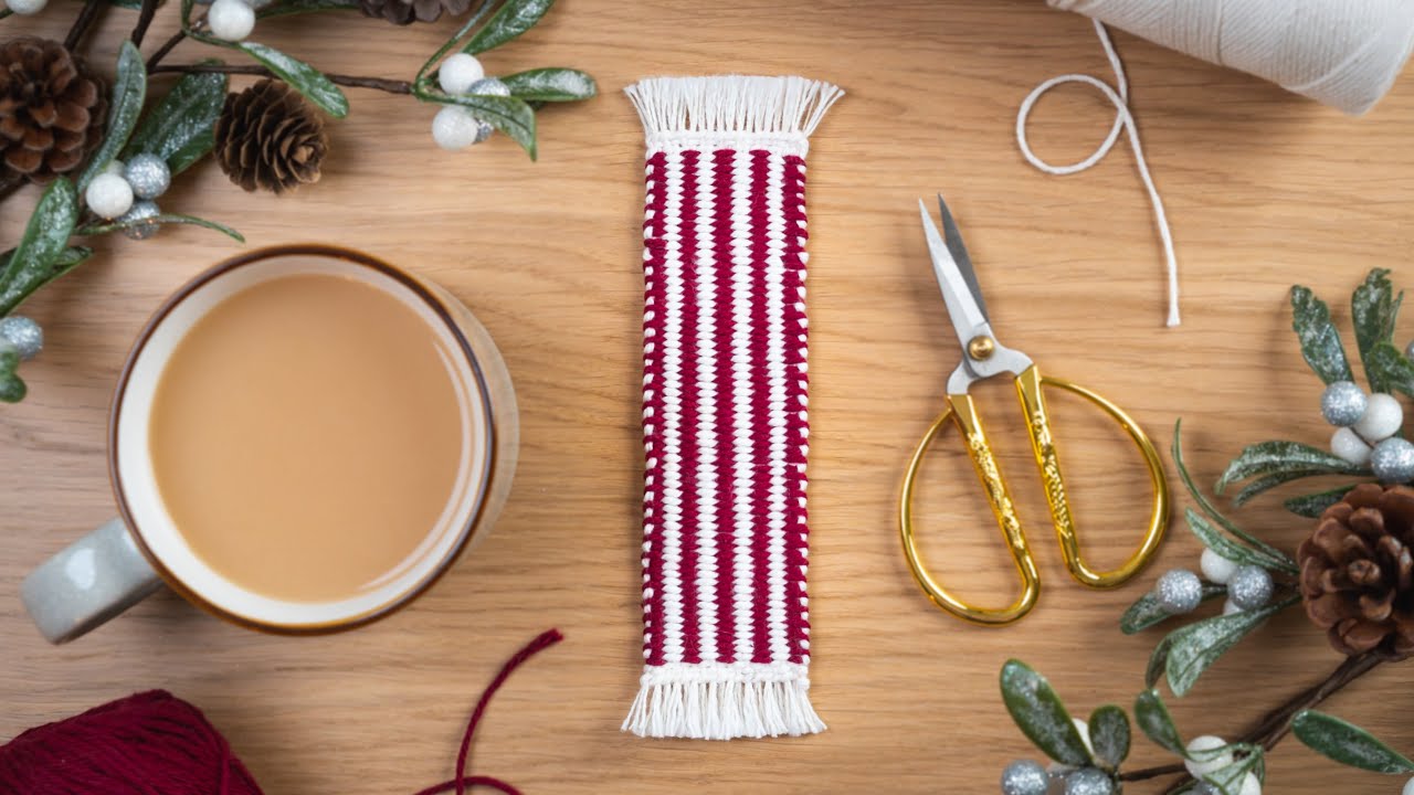 EASY Pick & Pick Stripe Woven Bookmark (beginner friendly)