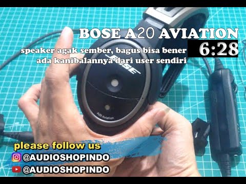 BOSE A20 AVIATION HEADSET best pilot fix problem right speaker