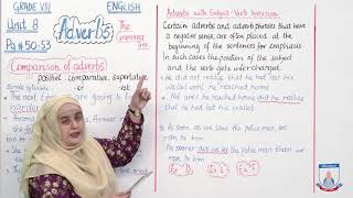 Class 8 - English - Unit 8 - Lecture 70 - Adverbs - Allied Schools