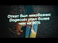 Откат был неизбежен: Dogecoin упал более чем на 20%