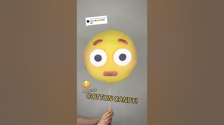 FLUSHED FACE EMOJI MADE OF COTTON CANDY!