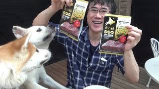 ドッグフードにエゾ鹿肉ステーキをのせて秋田犬に与えてみた結果