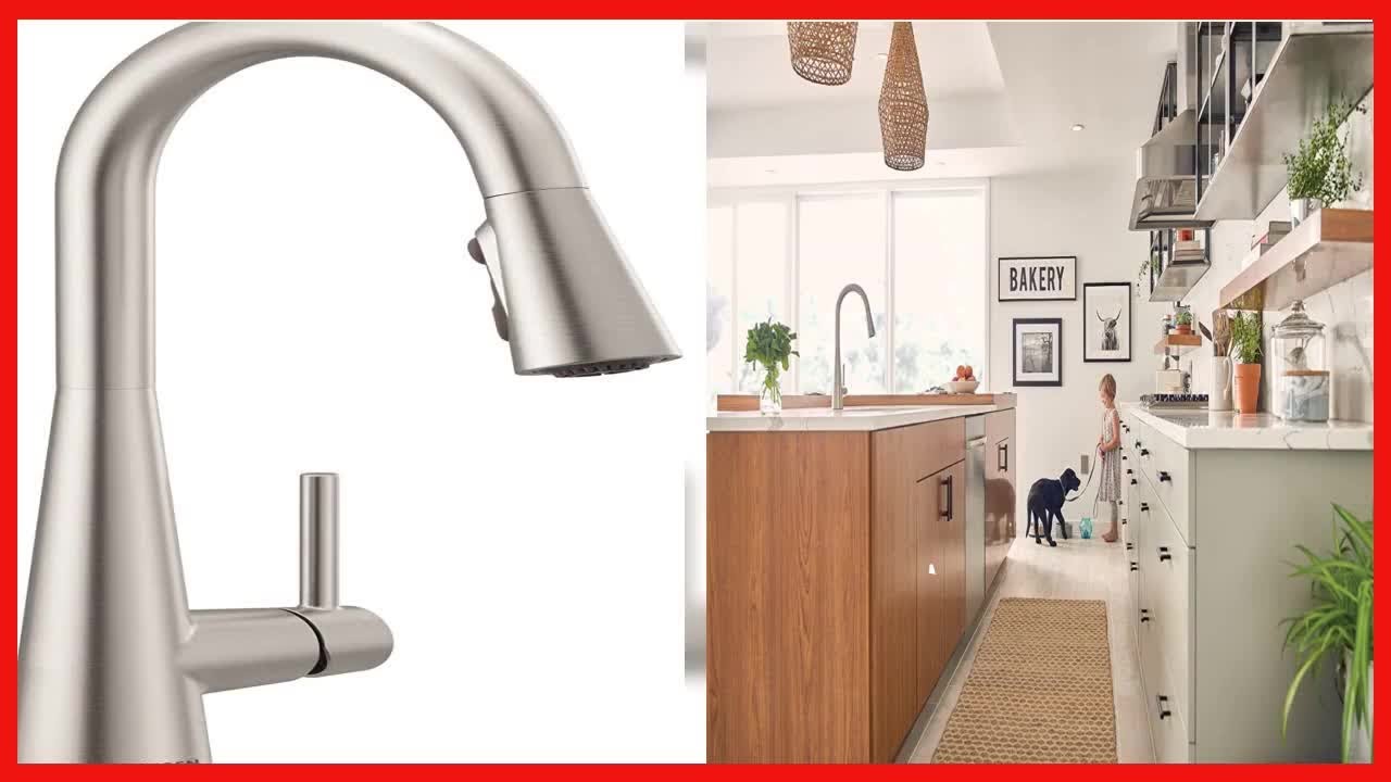 Great product -  Moen Sleek Spot Resist Stainless One-Handle High Arc Pulldown Kitchen Faucet Featur