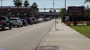 Testing lines increase along with reported cases