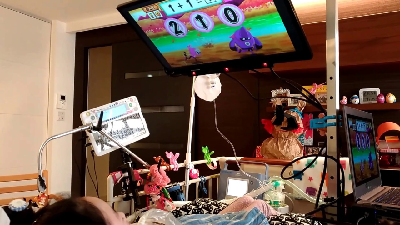 Sma1型の女の子 Android学習アプリを視線入力で利用 Youtube