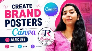 🎨 Create Professional Brand Posters in Canva | Beginner Friendly Tutorial 🚀