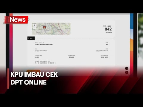 KPU Imbau Kembali Cek DPT Online Dalam Pemilu 2024 - Indonesia Memilih 13/02