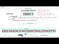 EMS Grade 8 Accounting Concepts Term 1