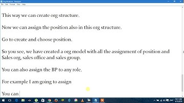 Organizational Model Creation in SAP CRM - Part 3
