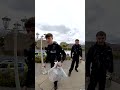 Police officers deliver food order after driver was arrested