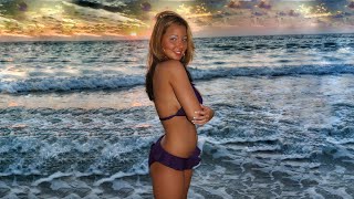 Christina Model - Sunset Beach [UHD slideshow]