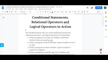 Conditional Statements, Relational Operators and Logical Operators in Action - Part 3