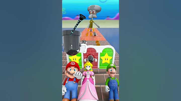 New BEST CLEAN Run Challenge - Help Mario vs Princess Peach vs Luigi! #shorts - squid reacts