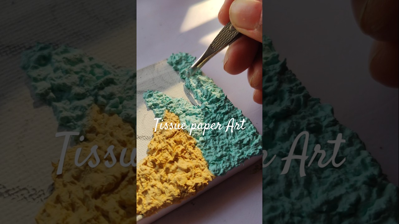 Texture art| Easy Tissue paper Art 