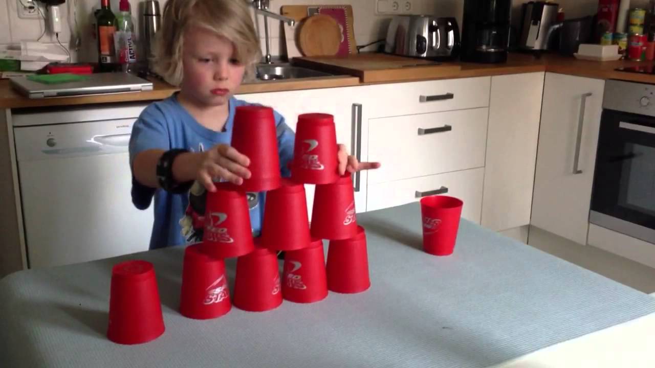 Beginner Cup Stacking runs - YouTube