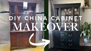 DIY China Cabinet Makeover with Behr Chalk Paint | Updating OLD FURNITURE | Cheap furniture flips