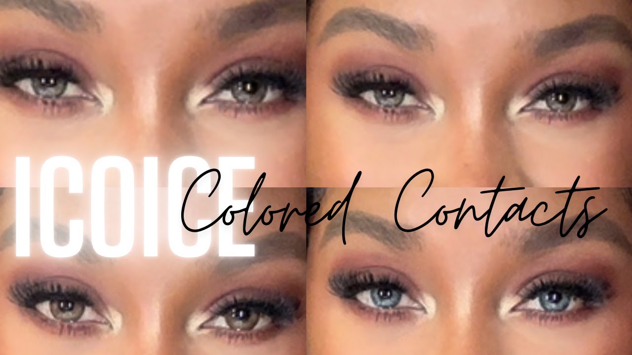 Идеальные цветные контактные линзы для темных глаз от ICOICE 👁️ | Примерка линз ICOICE и честный ...