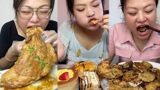 Trying the new food challenge with real sound #d9mukbang #mukbang screenshot 4