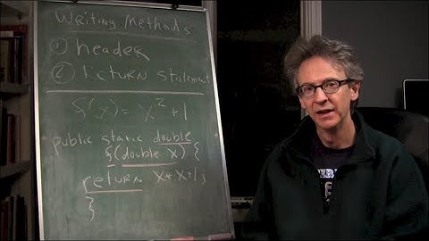AP Computer Science Video 11 - Writing Methods