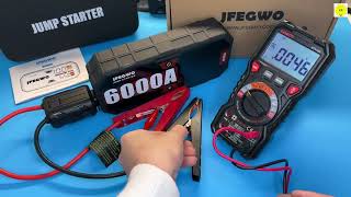 JFEGWO 6000A Jump Starter Car Battery Booster 65W Fast Charging Total 230W Power Bank, Pro