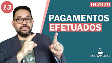 O que declarar em pagamentos efetuados IR 2020?