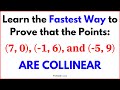 Learn the Fastest Way to Prove that Three Points are Collinear | Use the Determinant Matrix Method