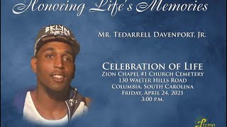 Mr. Tedarrell "Boo/ TD" Davenport- April 24, 2021- Leevy's Funeral Home Livestream
