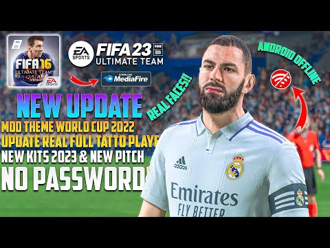 🆕FIFA 16 MOD FIFA 23 Mobile Android Offline V3 Theme World Cup, Real Faces & Kits 2023 Best Graphics