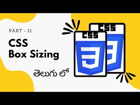 11.  Box Sizing in CSS || CSS Tutorial for Beginners in Telugu