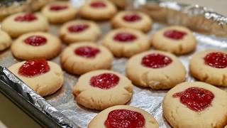 Jam Drop Butter Cookies Eggless | Jam Biscuits | Episode 56