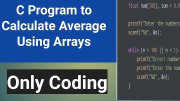 C Program to Calculate Average Using Arrays #cprogramming #codingtutorial
