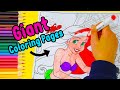 Disney Princess Giant Coloring Pages! Magical Coloring Fun for Kids | Sniffycat Coloring Ariel
