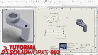 Tutorial Curso Básico Solidworks Principiantes Exercise 003 | SolidWorks Tutorial for Beginners