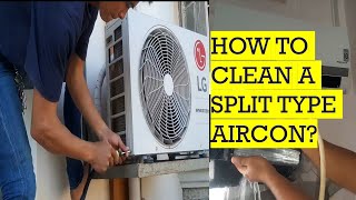 Split type Air con cleaning demonstration