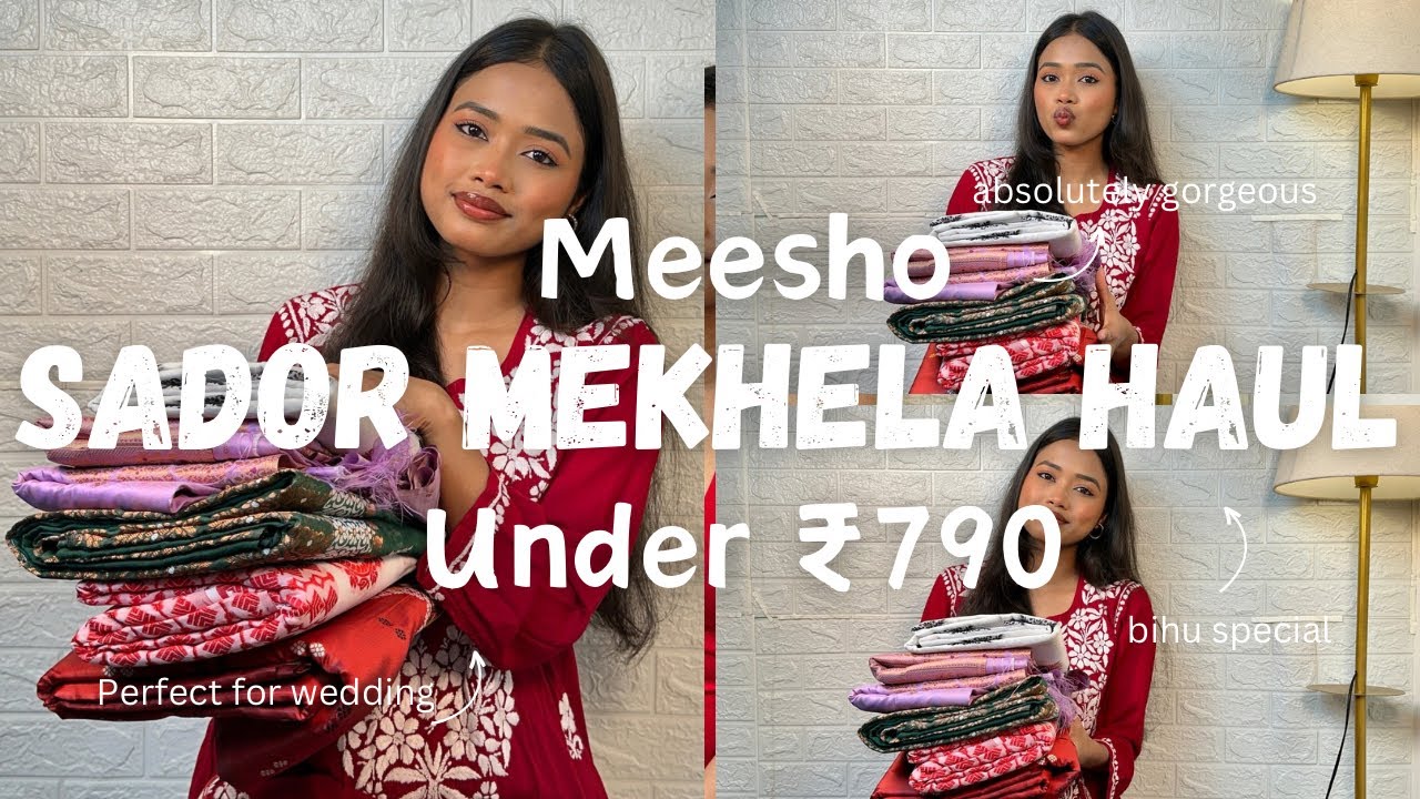 Sador mekhela haul ️Meesho Polypat Sador Mekhela🤩Mekhela sador haul🥰 ...