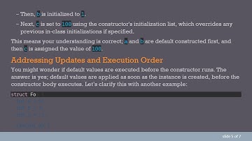 Understanding the default value in Structs and Constructor Order in C+ +