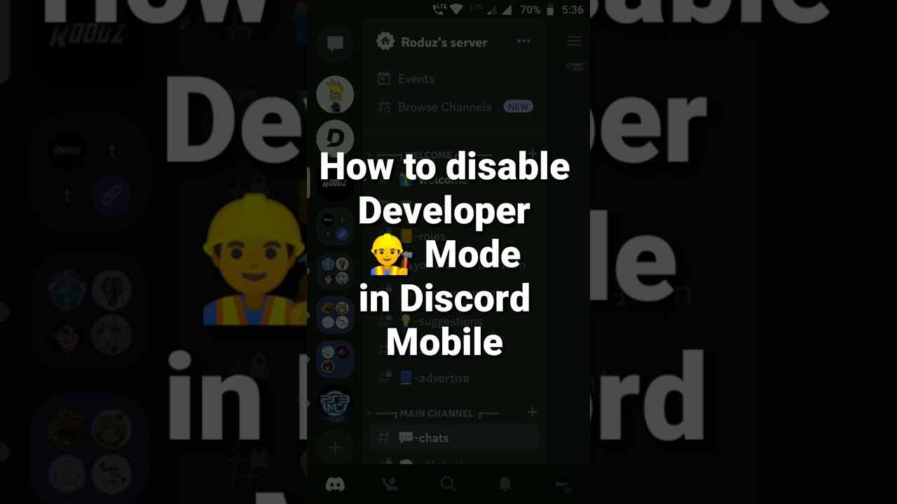 How to disable Developer 👷 Mode in Discord Mobile 