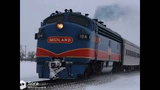 MID LAND railway F7A. Horn sounding effect k3lk.