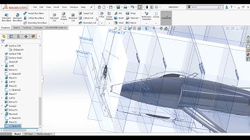 Aircraft Modeling in SolidWorks | Advanced Surfacing | Short Clip