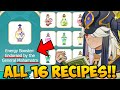 ALL 16 HIDDEN RECIPES Glittering Elixirs Web Event Genshin Impact