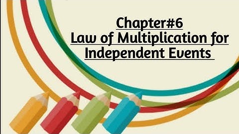 Law of Multiplication for Independent Events By Sher Muhammad Chaudhry |Chapter#6 |Probability