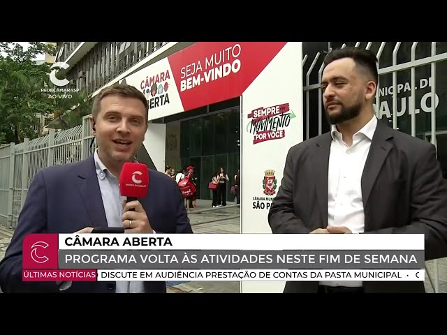 Câmara Aberta retoma as atividades neste final de semana