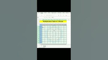 Create Multiplication Table in Excel in 1 Minute | Quick & Easy Method! #excel #shortsfeed