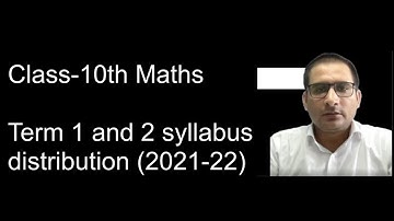 10th maths cbse term 1 and 2 syllabus distribution  latest update (2021-22)