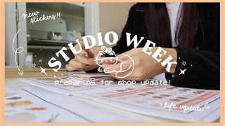 STUDIO WEEK  shop update, mental health stickers, and LOTS of talking :D