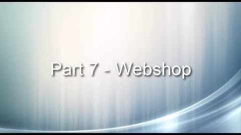 Create a webshop with Asp.Net - Part 7
